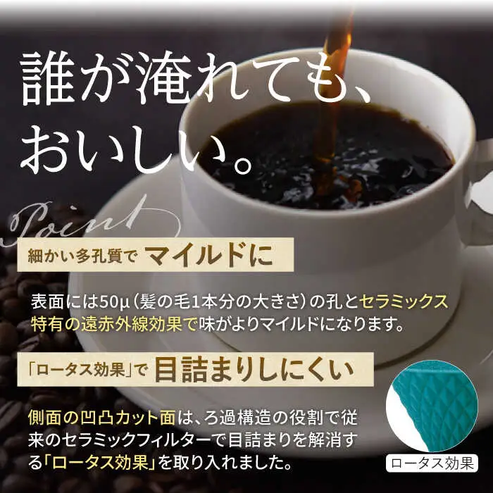 【波佐見焼】 ekubo one drip セラミックコーヒーフィルター Peacock green コーヒーフィルター【燦セラ】[DF24] 波佐見焼