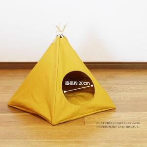 猫キャンプ テント 帆布 11号 ペットテント 5角形【生成】