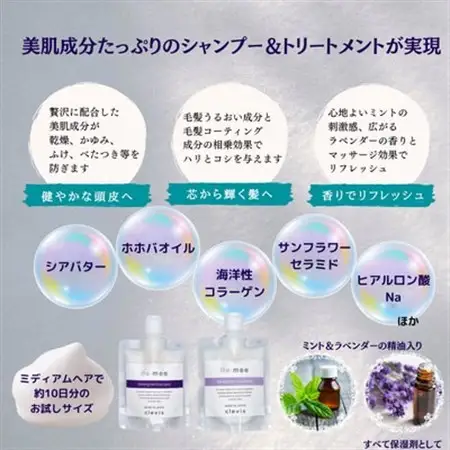 クレビス　リ・ミー　サラン　ヘアシャンプー＆トリートメントセット　ラベンダー＆ミントの香り110mL【1501712】