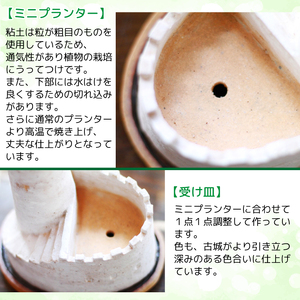 多肉植物用 ミニプランター（ 古城 ）【長内工房】 多肉植物 観葉植物 プランター 植木鉢 フラワーポット 鉢 はち うえきばち 受け皿 鉢皿 陶芸 北欧風 ガーデニング 園芸 フラワーアレンジメント プチ ミニサイズ かわいい カワイイ 手作り インテリア 置物 雑貨 園芸 人気 オススメ おすすめ