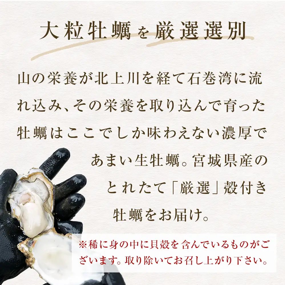 宮城県産 牡蠣 殻付き 生食用 18個（6個入×3袋） 冷凍 カキ