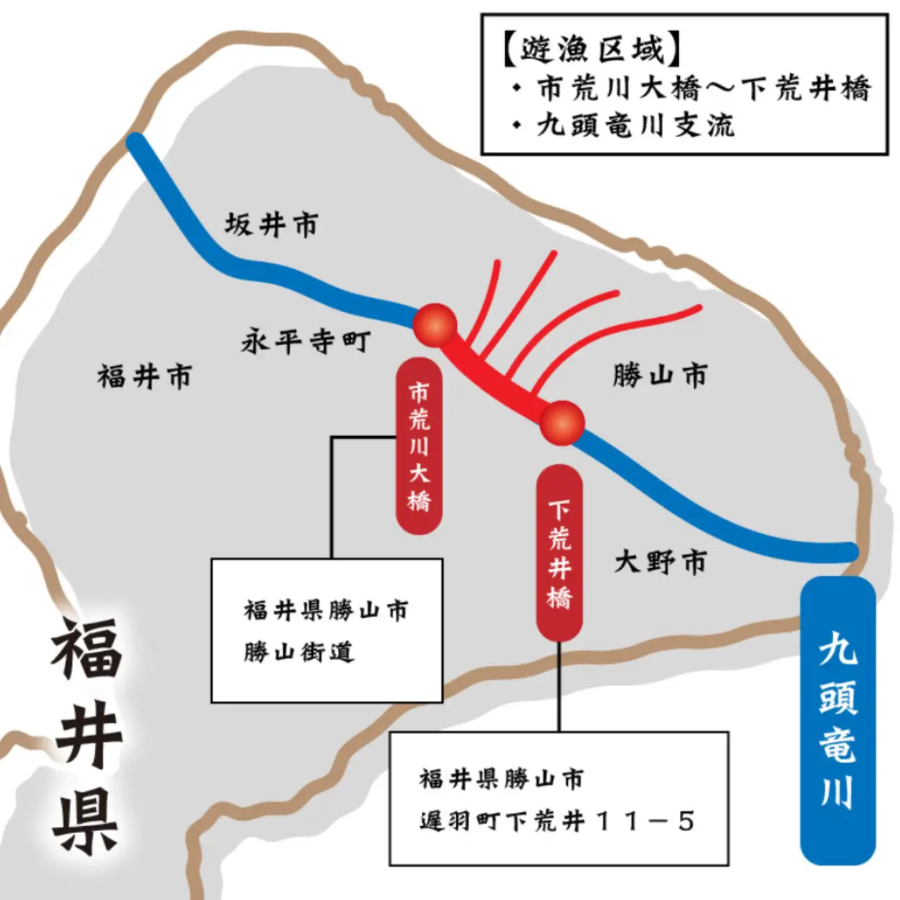雑魚年券 九頭竜川（勝山市漁協）2026年 1名様分 [A-001010]