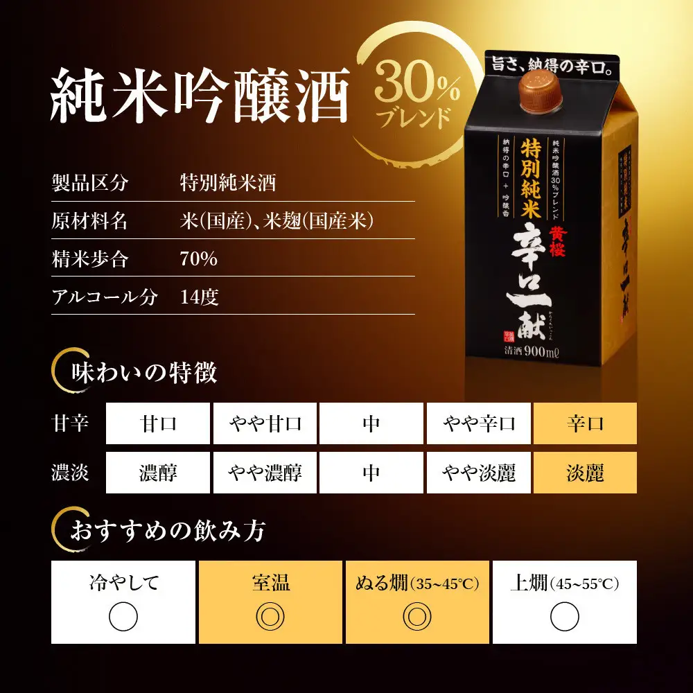 【黄桜】日本酒 特別純米 辛口一献 1.8Lパック×6本 日本酒