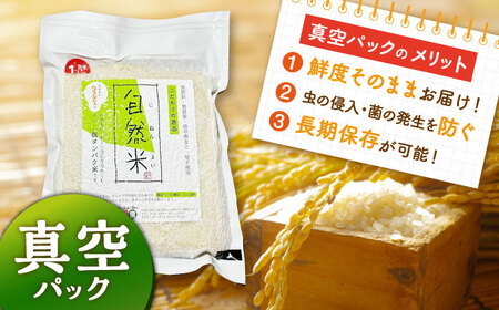 【12回定期便】 栽培期間中 農薬・化学肥料不使用 自然米 白米 3kg（ヒノヒカリ 1kg×3袋）/自然庵 [UCQ016]
