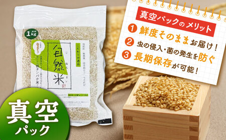 栽培期間中 農薬・化学肥料不使用 令和7年産 新米 自然米 玄米 3kg（ヒノヒカリ 1kg×3袋）/自然庵 [UCQ021]