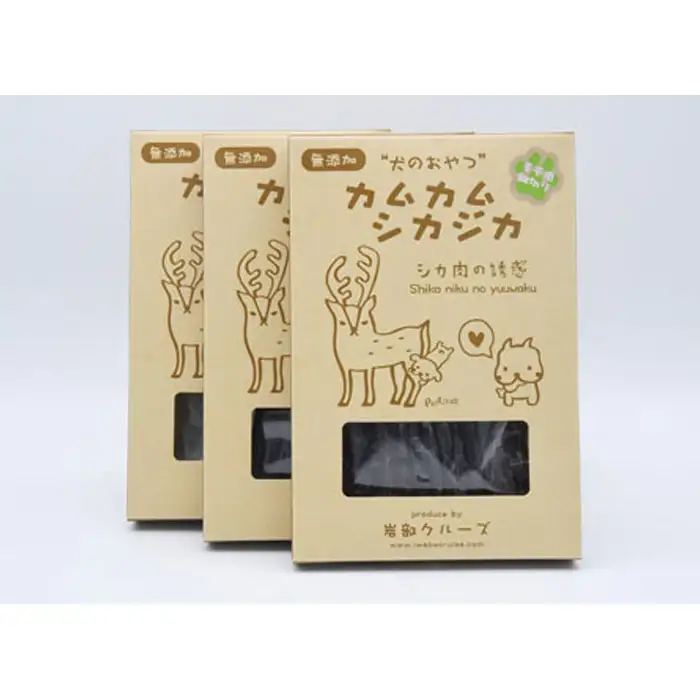 犬のおやつ カムカムシカジカ シカ肉の誘惑（鹿肉ジャーキー）細切りタイプ×３個 FKB033