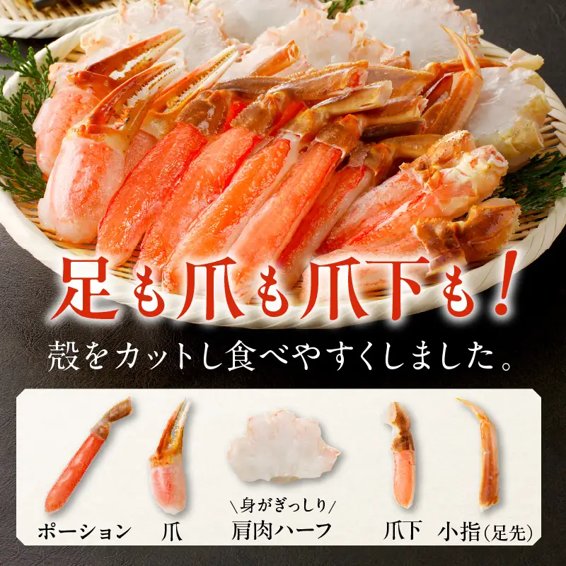 北見市加工 生冷本ズワイガニセット 1kg 昆布入り ( 蟹 かに 魚介類 カニ鍋 ズワイガニ ふるさと納税 贈答 熨斗 )【094-0079】