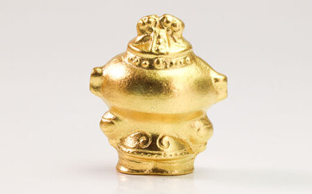 純金箔鉄偶 桐箱入り 南部鉄器 金箔 treis016