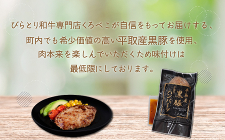 平取産黒豚ハンバーグ180ｇ10枚　オリジナルソース付 BRTB030