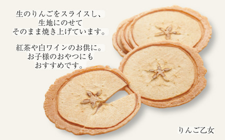MZ06　りんご乙女 16枚×2箱 // 長野県 南信州 りんごのお菓子 薄焼きクッキー りんごせんべい フードロス 食品ロス 銘菓 お土産 ギフト 優秀味覚賞