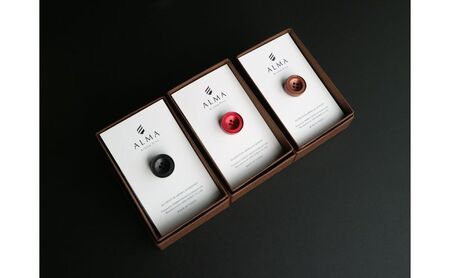 ALMA オリジナルセット【ピンズ1ヶ・カプセル(flower)・smart】 アクセサリー 香り アロマオイル コットン ジャケット マフラー 飾り 持ち運ぶ 天然成分 ジューシー 柑橘系  pink/bird