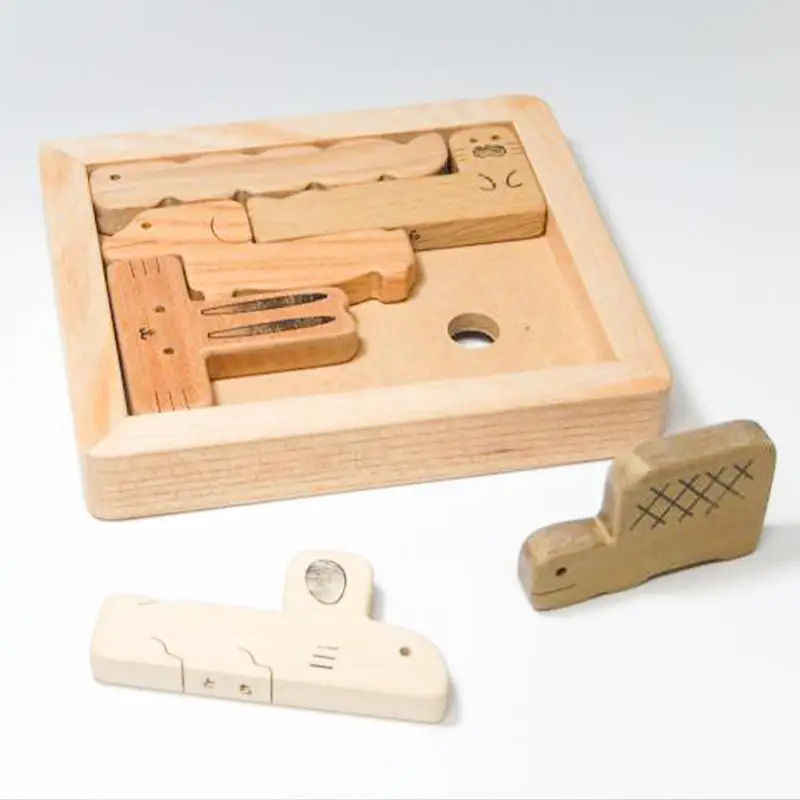 【 木製 知育玩具 】 動物ペントミノパズル パズル