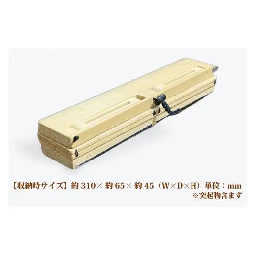 無垢ヒノキ材の軽量コンパクトな山テーブル（Ａ４サイズ）