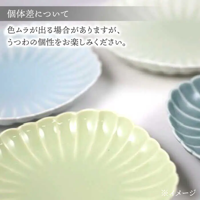 【波佐見焼】四つ菊小皿４色セット part1【永泉】[MC82]