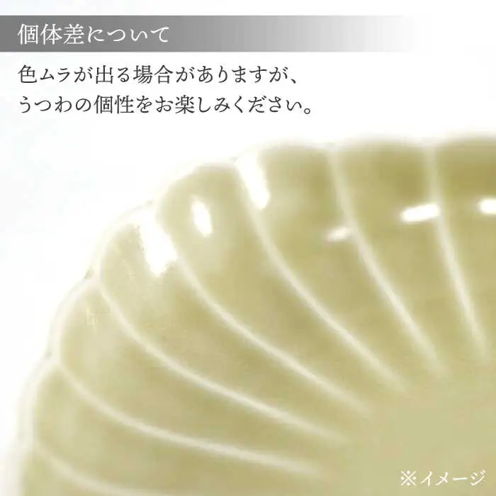 【波佐見焼】四つ菊 大皿 ベージュ 1点【永泉】[MC86]