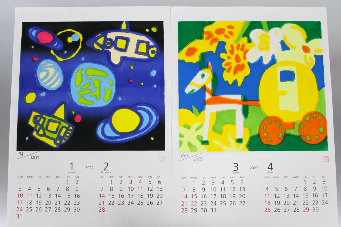木版画カレンダー ※2026年8月～発送 | _FG01