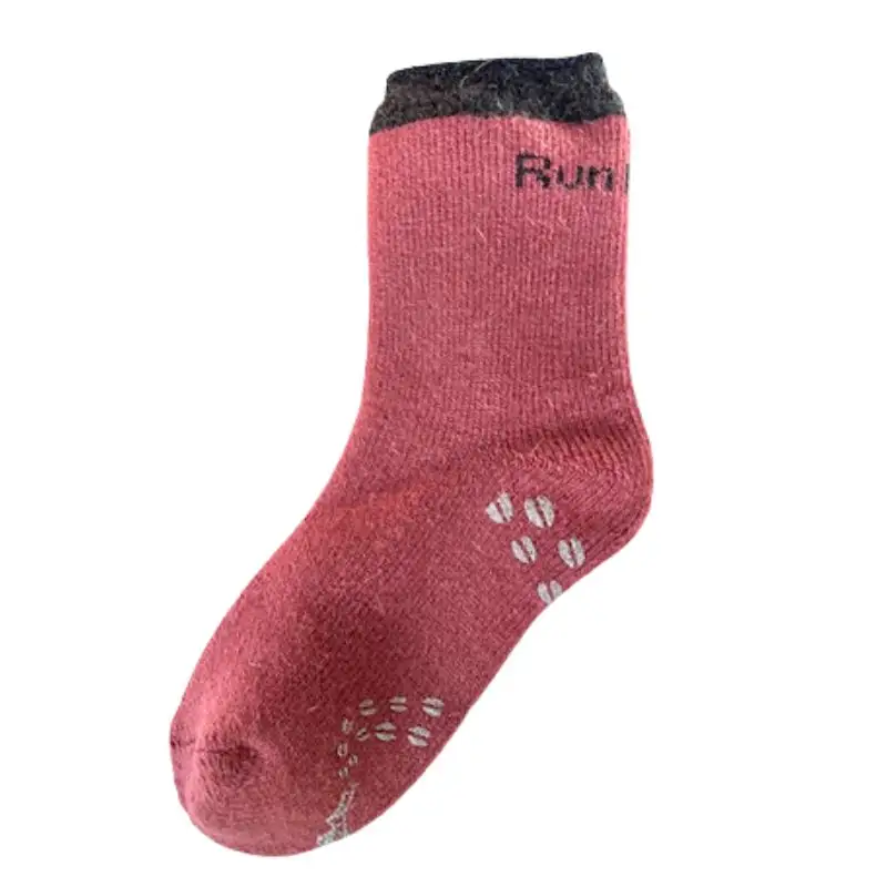 RunNext アンゴラ入り あったか ソックス ガーネット ／ RunNext 防寒 保温 ウォーキング スキー ツーリング 靴下 あったかソックス 滑り止め 冬 あったかい 暖かい ふかふか 起毛 バイク スキー ウォーキング奈良県 葛城市【next038】
