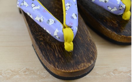 雪丸下駄 子ども用 ブルー  17cm