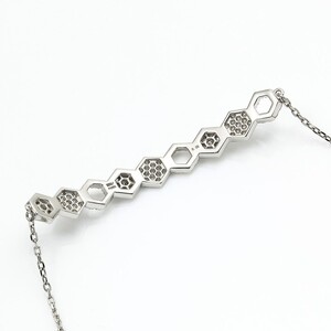 Deliciae ハニカムブレスレット Pt950kf 天然ダイヤモンド　【トータル0.35ct】　カード鑑別書付　KFBR24