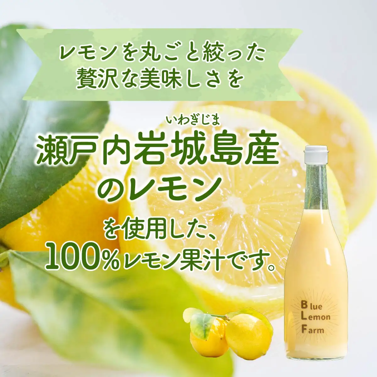 愛媛　ブルーレモンファームのレモン果汁　720ml×3本セット