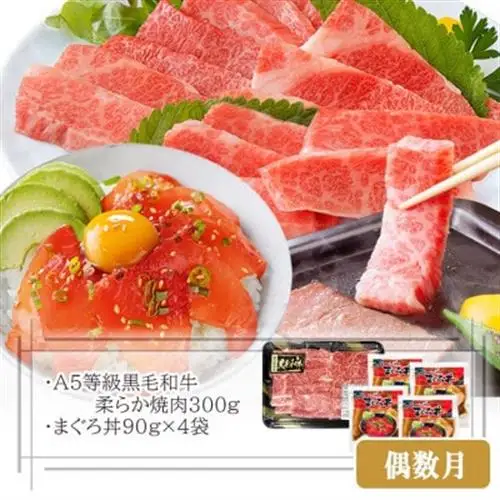 定期便2回配送　鹿児島県産黒毛和牛・黒豚・漬丼　お試し定期便セット DD-6007_肉 ハンバーグ 牛肉   肉 焼肉 牛肉 やきにく ヤキニク バーベキュー  肉 しゃぶしゃぶ 豚肉 豚しゃぶ  肉 ハンバーグ 豚肉   魚介・海産物 カツオ 鮮魚 かつお 鰹  魚介・海産物 マグロ 鮮魚 まぐろ 鮪  定期便 定期便  _【配送不可地域：離島】【1486099】