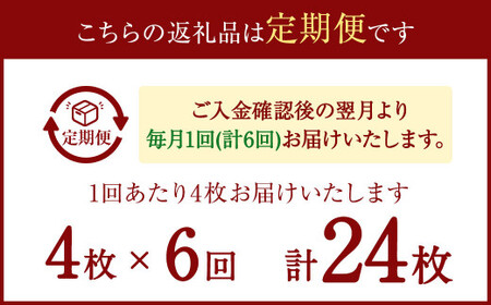 【6ヶ月定期便】さば灰干し 4枚セット×6回 合計24枚