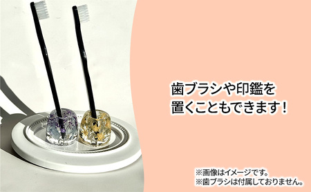 ハンドメイド ハーバリウム ペン立て  歯ブラシ 印鑑 スタンド 雑貨 小物 手作業 世界に一つ ハンドメイド作品 かわいい 歯ブラシスタンド 