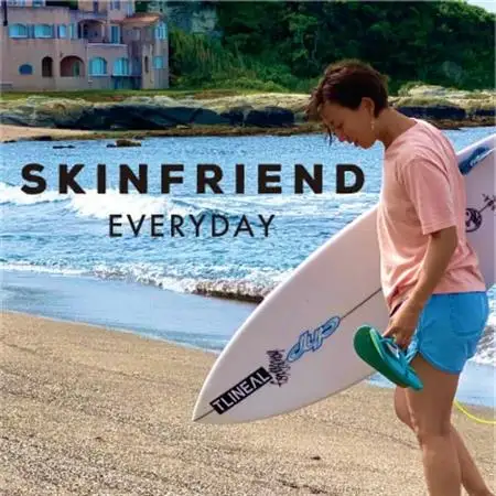 「SKINFRIEND EVERYDAY」V首半袖Tシャツ　男女兼用Sサイズ/ピンク【1491999】