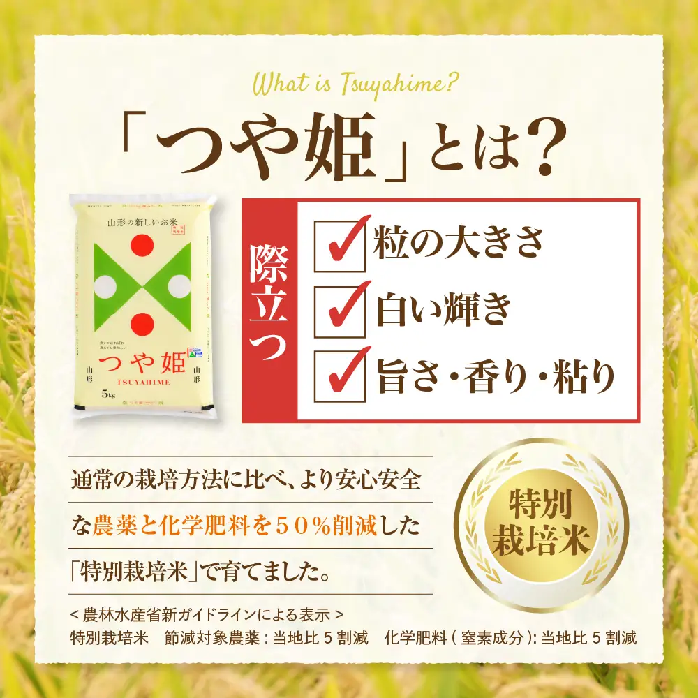 つや姫 米 5kg 特別栽培 令和8年産 1月上旬発送 つや姫 米