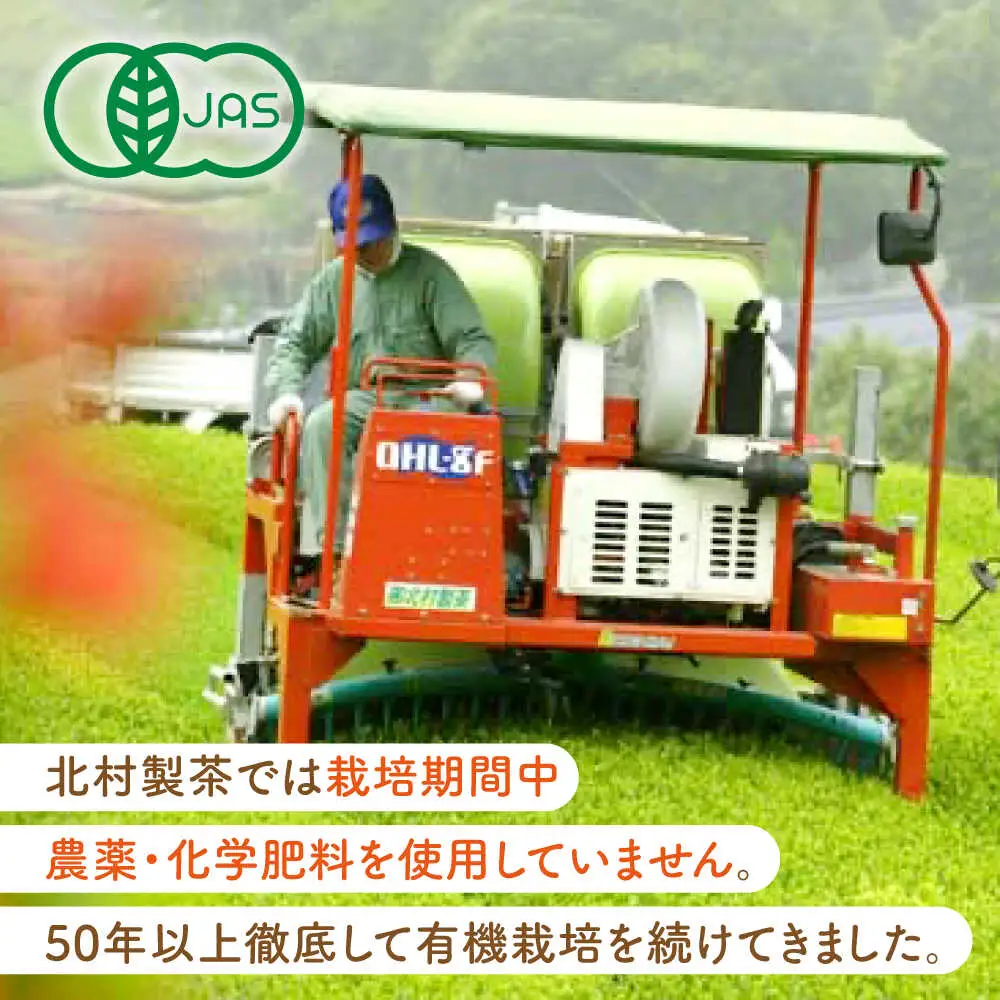 【全6回定期便】「農林水産大臣賞・黄綬褒章受章」 有機栽培 特上 煎茶 2本 詰め合わせ (2本/回) 【北村茶園・茶の間】[QAD020]