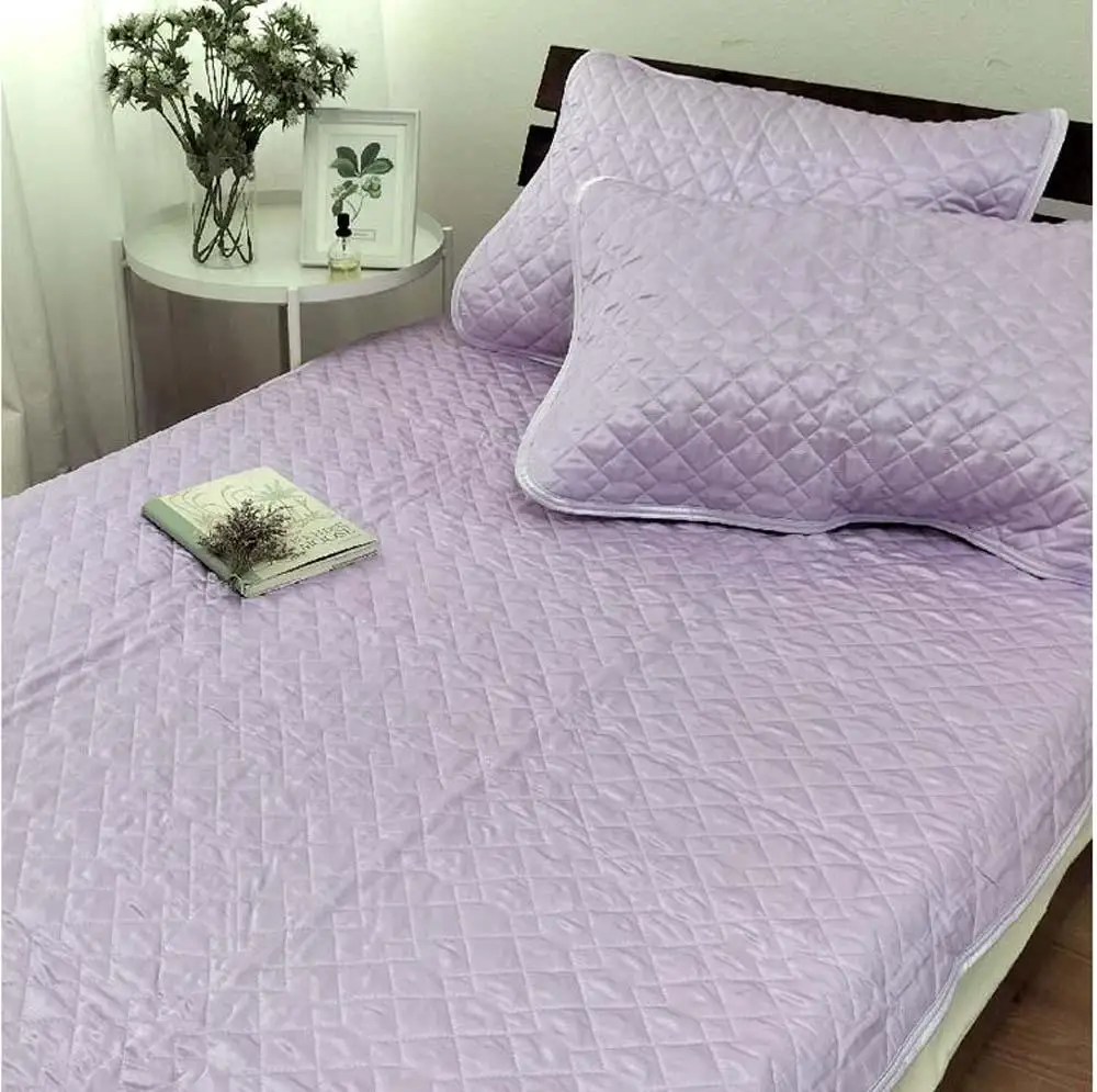 【セミダブル】ピュアシルク敷パッド 120×205cm 1枚 パープル SCC-1220SWC