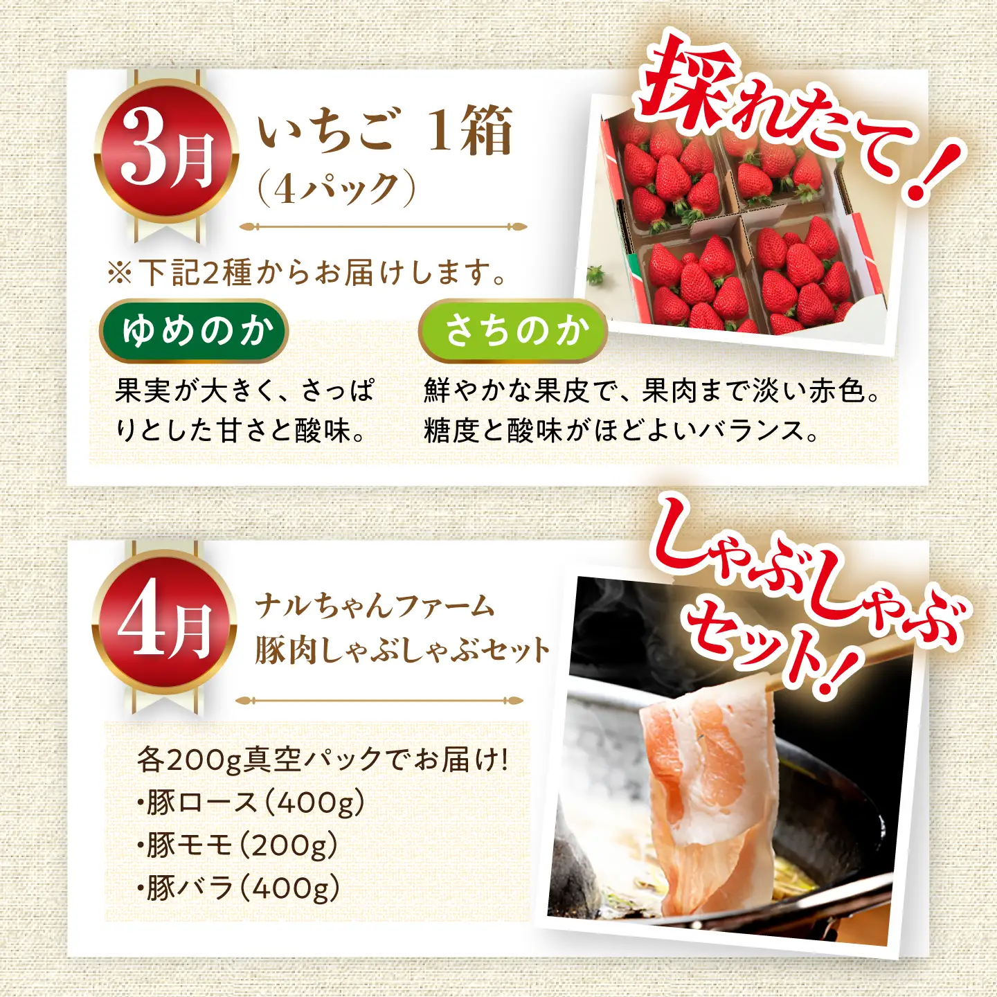 【12回定期便】豚肉＆旬の農産物 梨コース（ 豚肉 いちご 野菜 果物 ハム 梨 みかん ）/ 便利な定期便 バラエティ定期便 バラエティ / 大村市 / おおむら夢ファームシュシュ[ACAA125]
