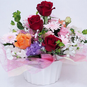 【定期便】【全6回定期便】季節の花のアレンジメント定期便　1年間！2か月に1度お花が届きます【11100-0734】