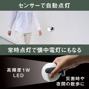 musashi ASC-900 充電式どこでもセンサーライト 《 センサーライト 屋外 防犯 ライト ムサシ 充電式 LEDライト 玄関 ガレージ 照明 防犯グッズ アウトドア キャンプ 》【2400O10814】