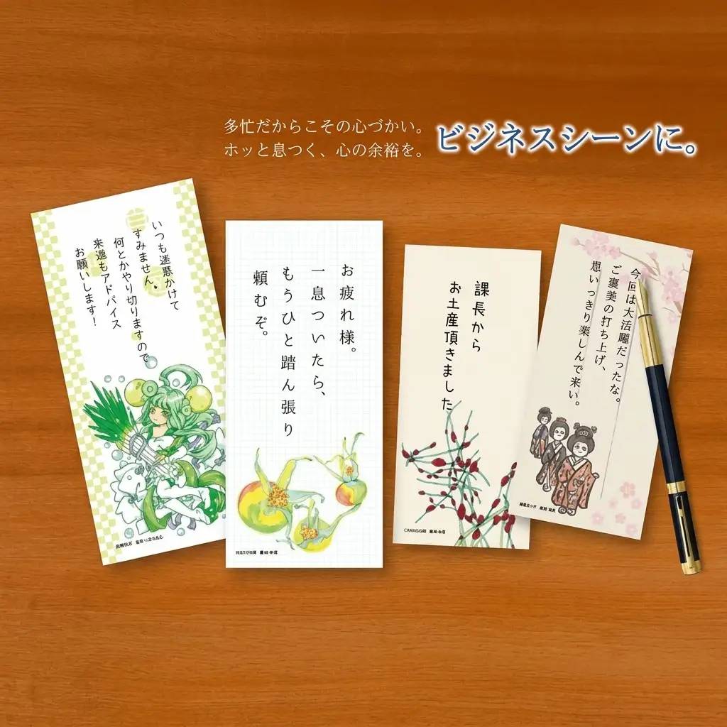 能代一筆箋（Ａ）（2絵柄各×5枚入り×6種類） 雑貨 日用品 文房具 便箋 手紙 メッセージ 言葉 