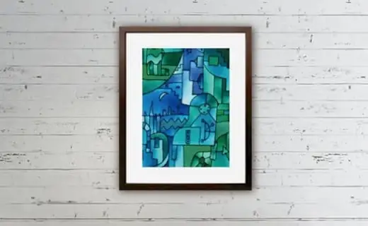 相根良孝 ピエゾグラフ 絵画「ピアノ弾きの夜」 額装サイズ412mmx526mm 額縁付き / アート インテリア ギフト 綾部市 / plandoo［BSAK061］