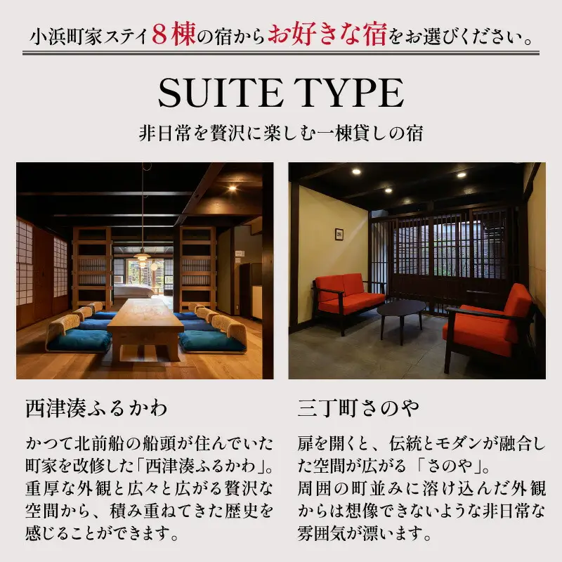 一棟貸しの古民家宿「小浜町家ステイ」宿泊ギフト券１万円分｜道の駅 若狭おばま [BFBY001]