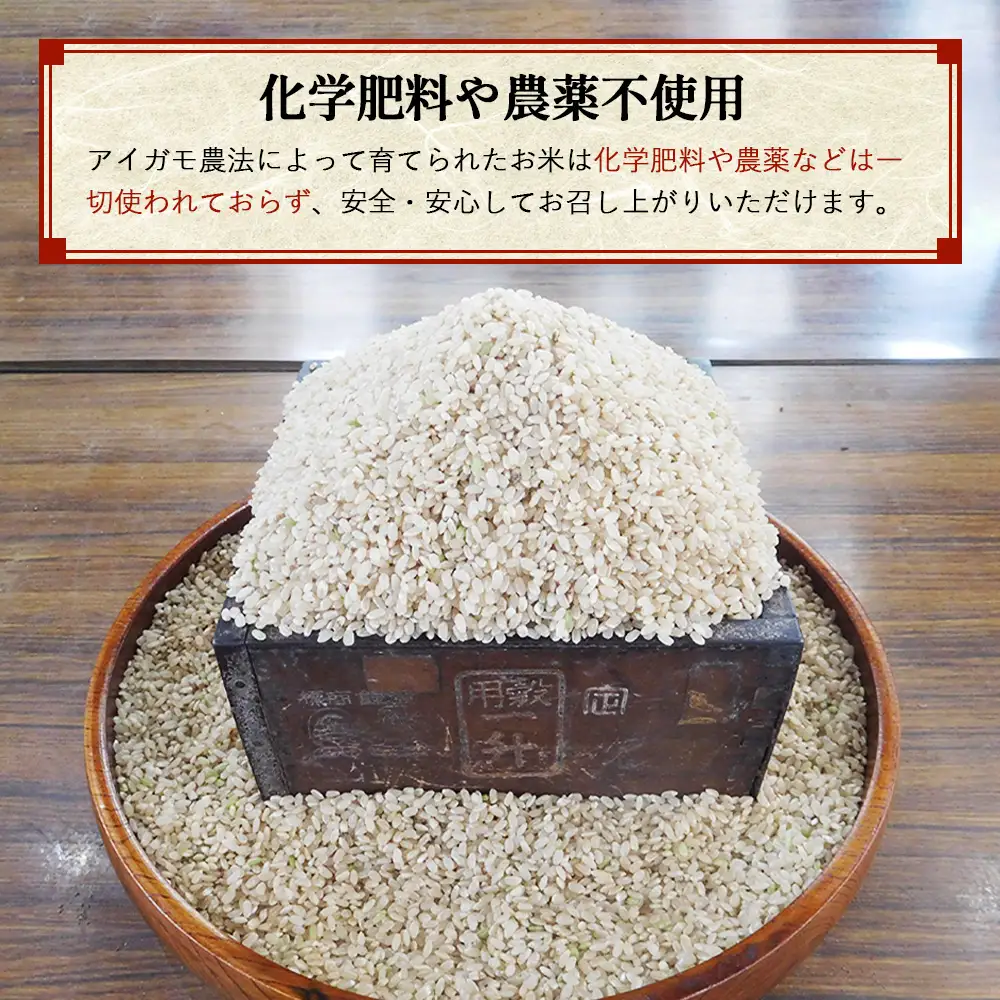 【アイガモ農法のお米】ガバレ農場「彩のきずな」5kg　玄米　精米歩合指定OK No.096