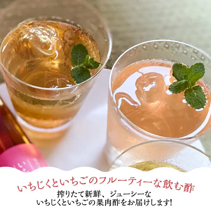 ＜いちじく美人・いちご美人＞ 飲む酢 2本 セット[VBW003]地産 福岡 万能 調味料 酢
