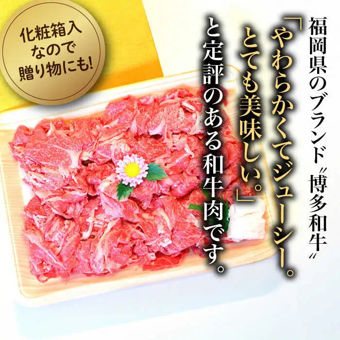 【全12回定期便】【化粧箱入】博多和牛A5〜A4 切り落とし 500g[VCL113]