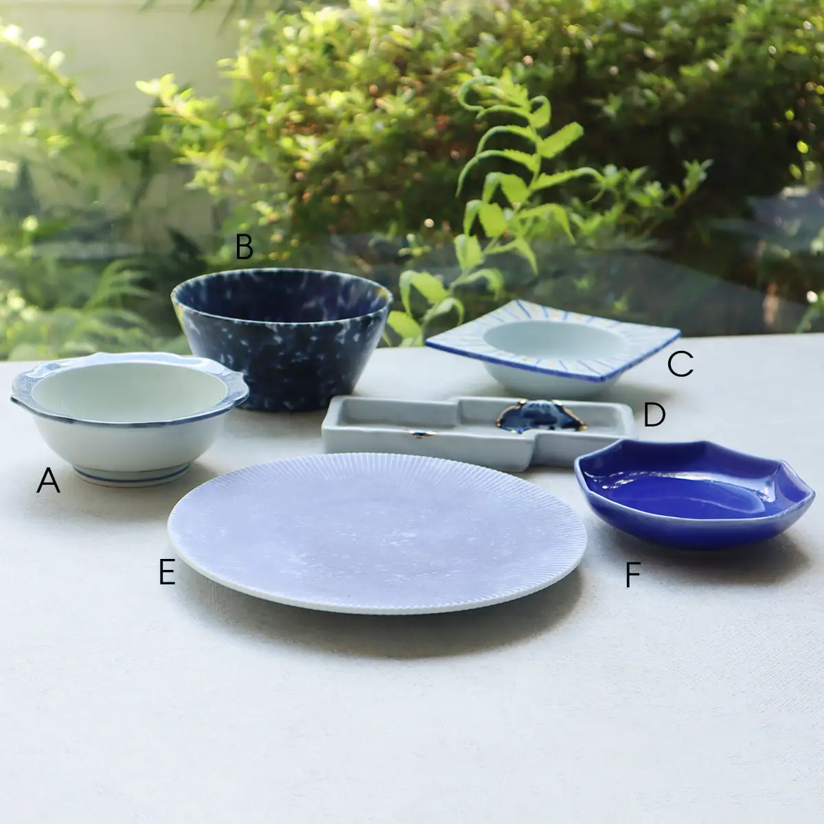 New 有田焼 Ruri 6点セット【まるふく】食器 器 うつわ 皿 中皿 小鉢 中鉢 小皿 変型皿 食器セット コーディネート | 55000円 5.5万円 5万5千円 | aq092