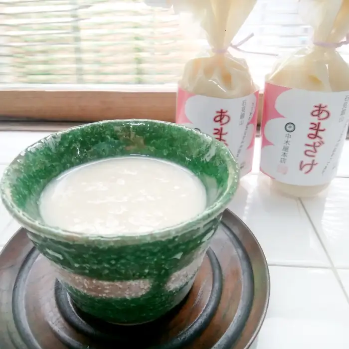 中木屋本店のあまざけ&ブルーベリースムージー【甘酒 ノンアルコール 300g 5個 スムージー 130g 2個 濃縮 米糀 甘み 発酵食品 甘味飲料 小分け 飲料 お味噌屋】
