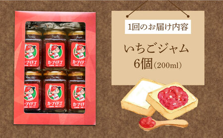 【全3回定期便】瀬戸内の島で育ったいちごのジャム200mL×6個セット 苺 イチゴ 人気 グルメ 贈答 果物 フルーツ 料理 ギフト プレゼント 広島県産 江田島市/沖美ベジタ有限会社[XBA008]