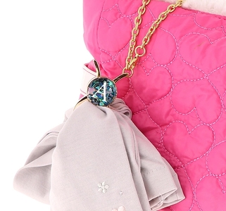 名入れオリジナル グローブホルダー gloveholder [シルバー×シーシェル]【お好きなイニシャルを記載ください】 [1419]