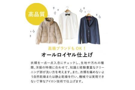 CD-10.【楽チンなクリーニング】オールロイヤル仕上げ《保管付》クリーニング５点コース