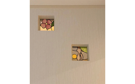 ステンドグラスプチパネルお花ステンドグラス