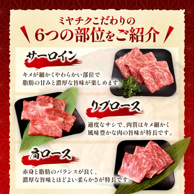 宮崎県産黒毛和牛(経産)6種焼肉セット 600g 黒毛和牛 牛肉 肉 サーロイン リブロース 肩ロース ウデ バラ モモ 焼肉 バーベキュー BBQ 濃厚 プレゼント 贈答 贈り物 ギフト_kn085-007-02