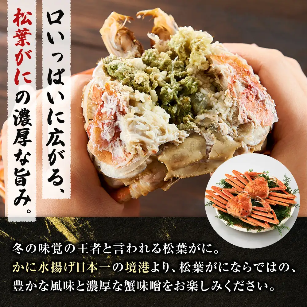 境港産松葉がにボイル姿　計600ｇ（小サイズ2枚） 【鳥取県 境港市】