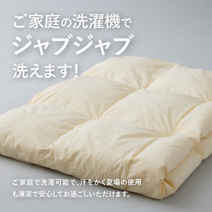 布団 ジャブジャブ洗える羽毛肌掛けふとん シングル （ベージュ）布団