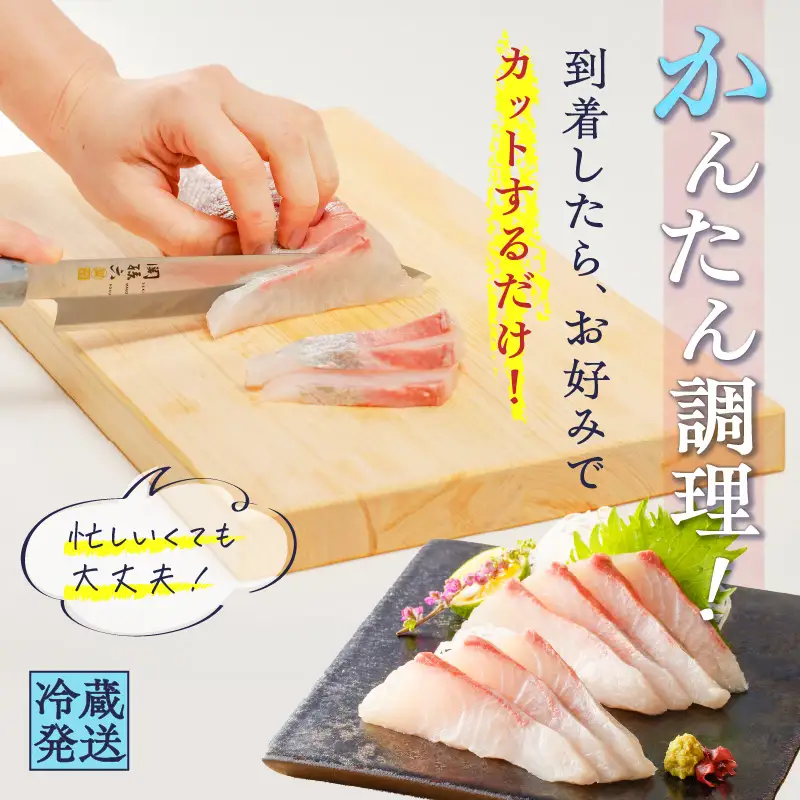 鹿児島産 スライスするだけ！カンパチ刺身用 1/4本 3～4人前 K100-006 魚
